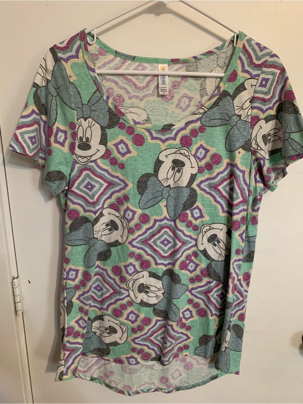 Minnie Mouse Patterned Short-Sleeve Top size M
